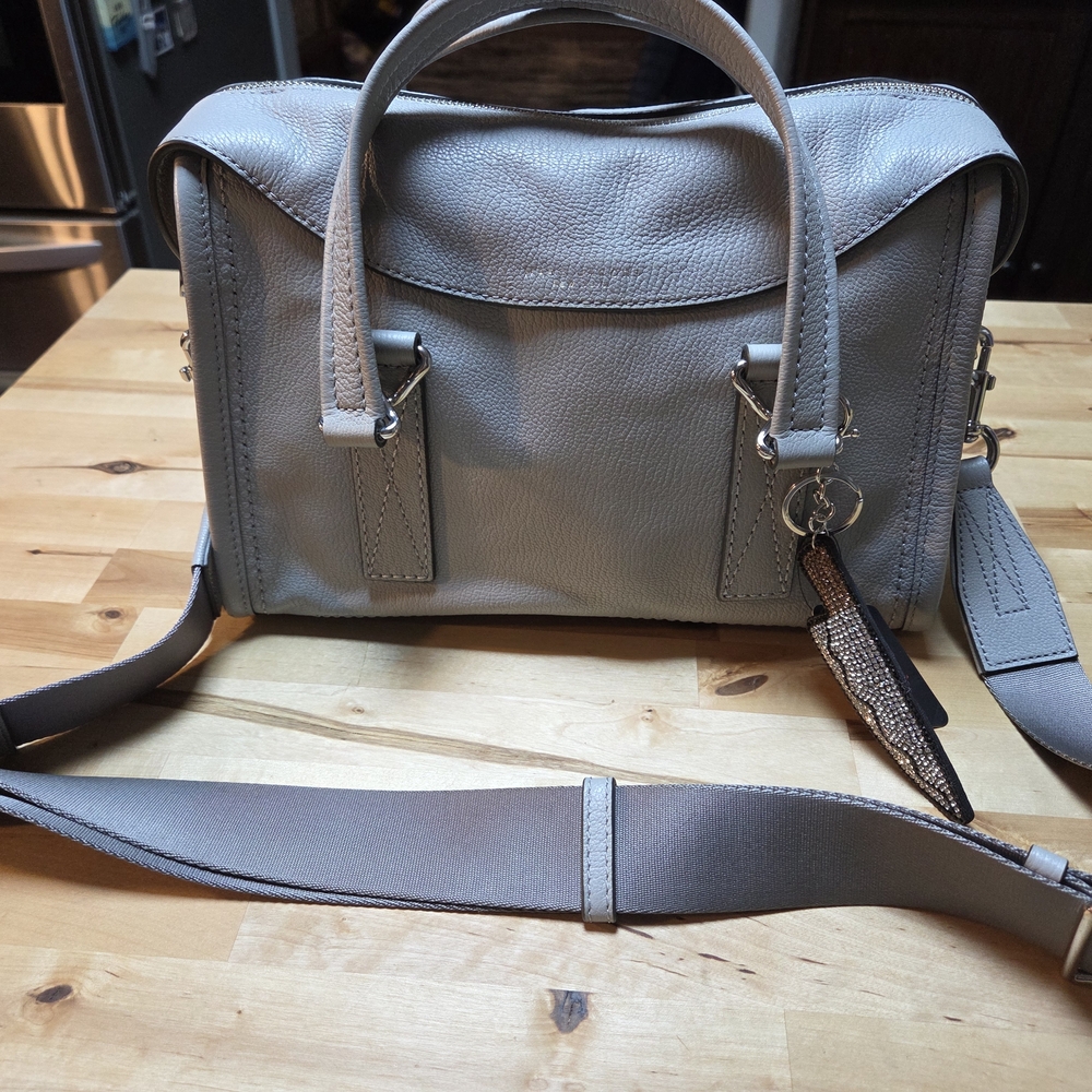 Marc Jacobs Wellington Satchel Bag In Grey Mink Color